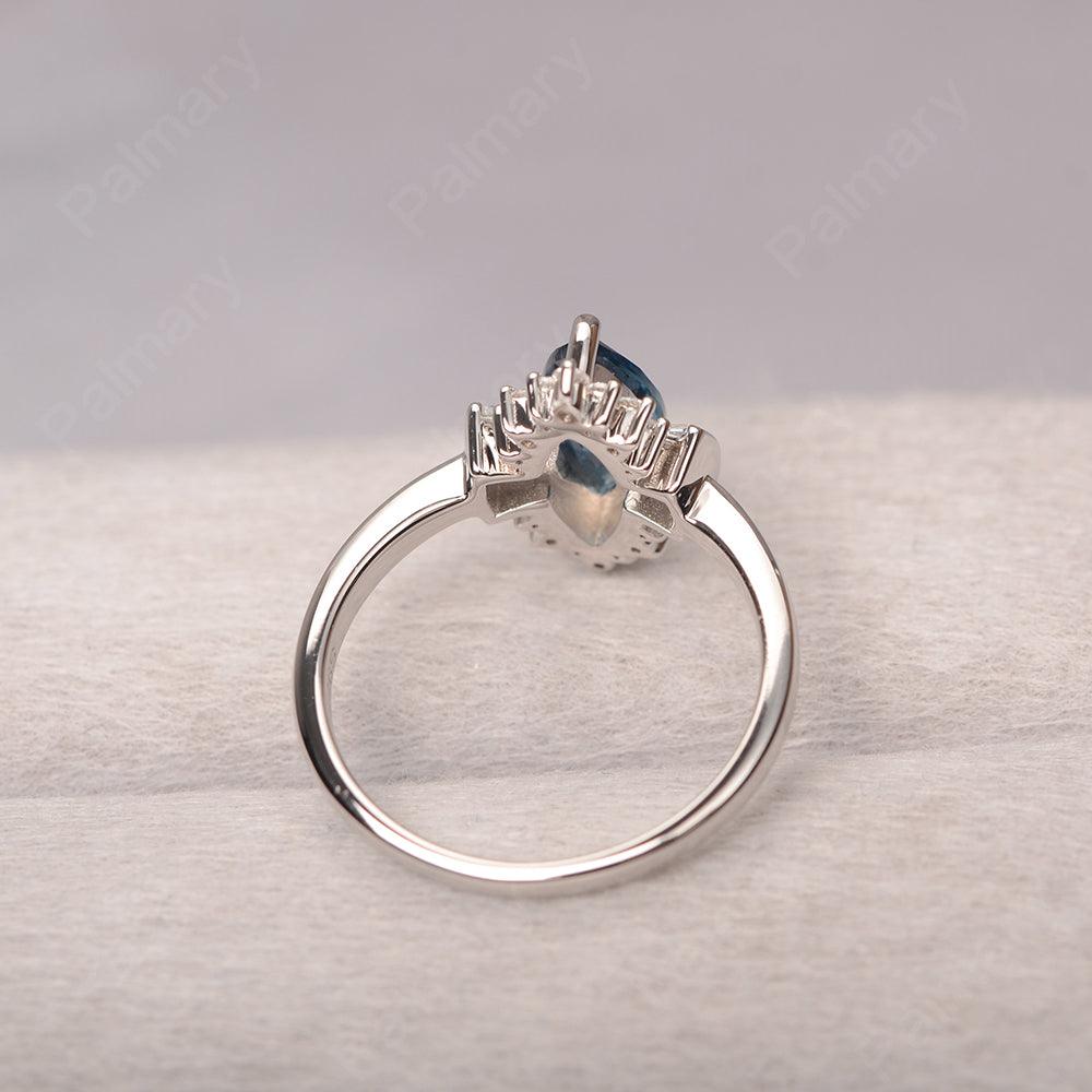 Marquise Cut Vintage London Blue Topaz Rings - Palmary