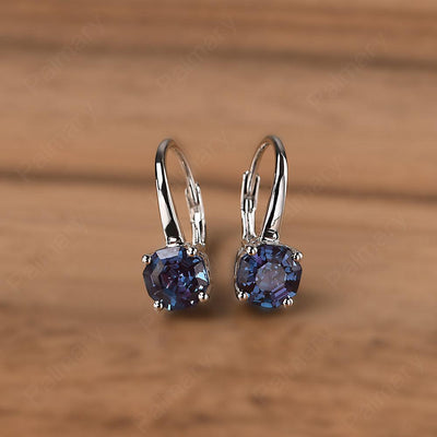 Asscher Cut Alexandrite Earrings Stud - Palmary