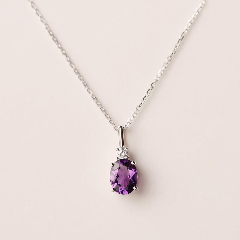 Oval Cut Amethyst Necklace - Palmary
