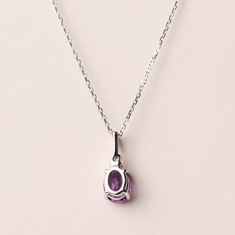 Oval Cut Amethyst Necklace - Palmary