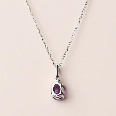 Oval Cut Amethyst Necklace - Palmary