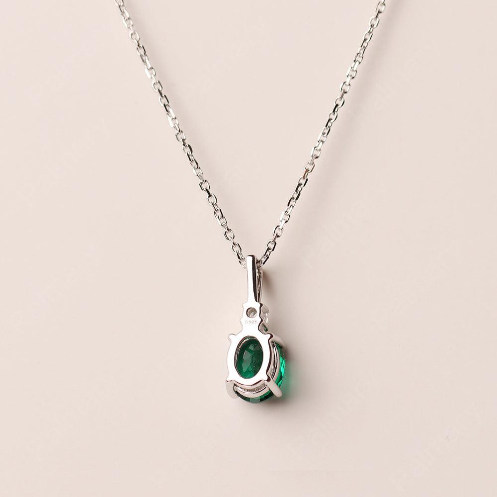 Oval Cut Emerald Necklace - Palmary