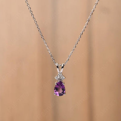 Pear Shaped Amethyst Necklace - Palmary