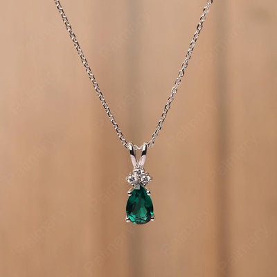 Pear Shaped Emerald Necklace - Palmary