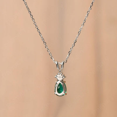 Pear Shaped Emerald Necklace - Palmary