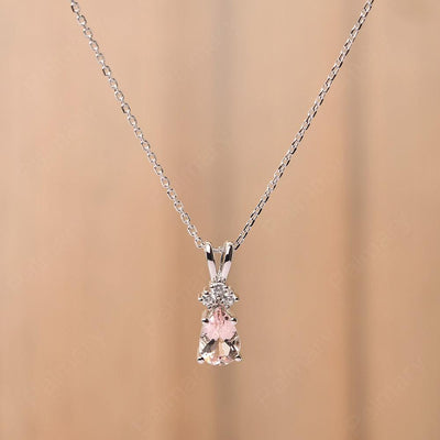 Pear Shaped Morganite Necklace - Palmary