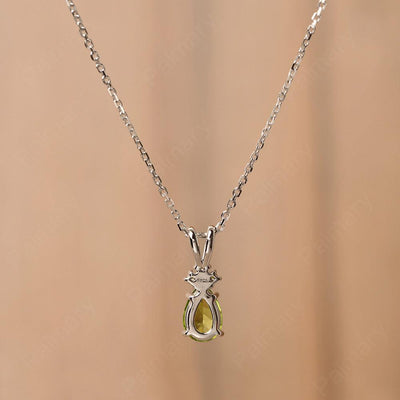 Pear Shaped Peridot Necklace - Palmary