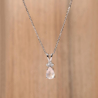 Pear Shaped Rose Quartz Necklace - Palmary