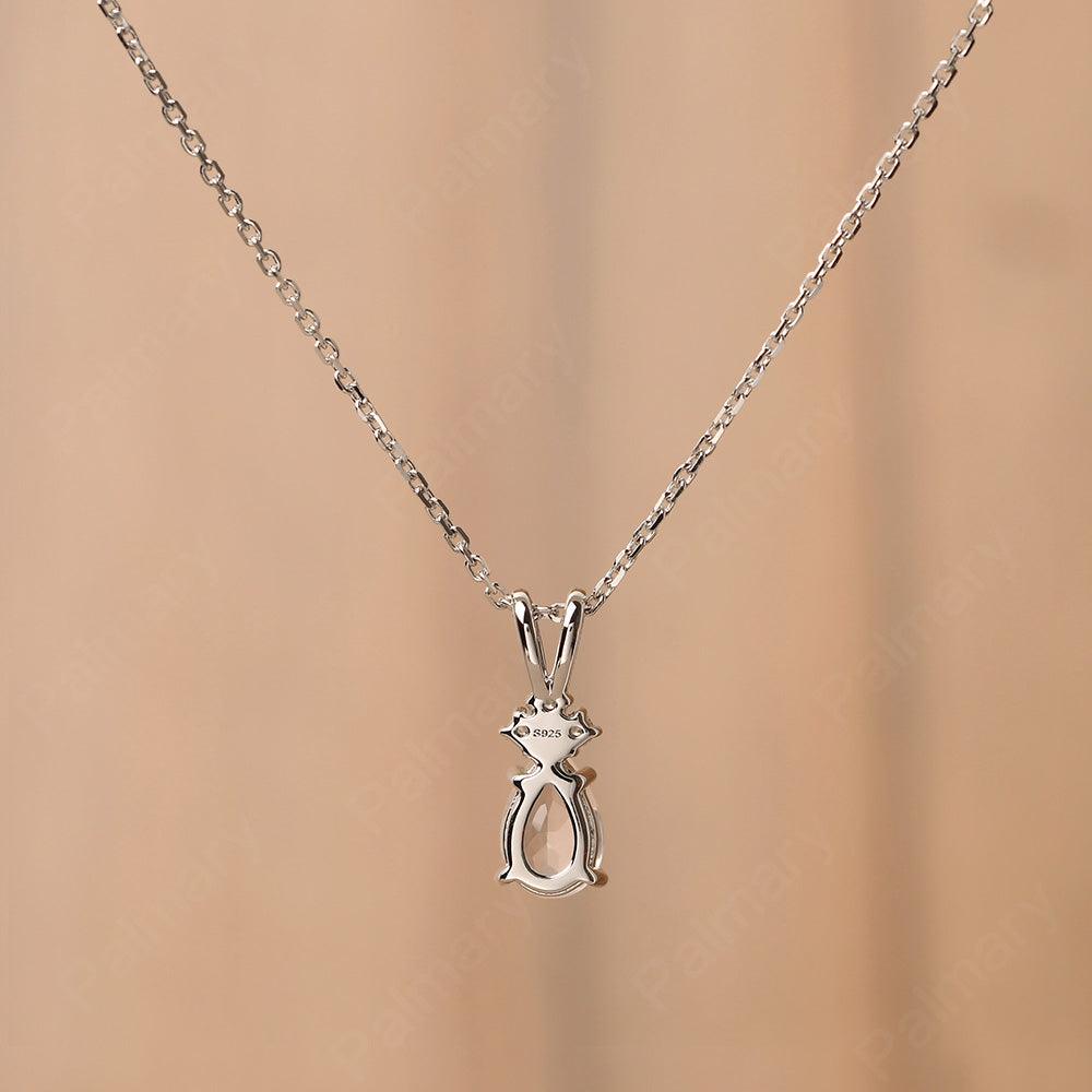 Pear Shaped Rose Quartz Necklace - Palmary