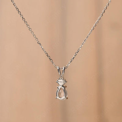 Pear Shaped Rose Quartz Necklace - Palmary