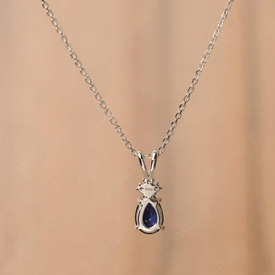 Pear Shaped Sapphire Necklace - Palmary