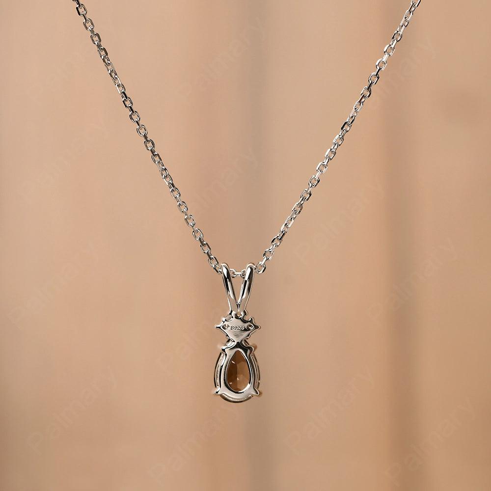 Pear Shaped Smoky Quartz  Necklace - Palmary
