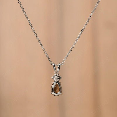 Pear Shaped Smoky Quartz  Necklace - Palmary