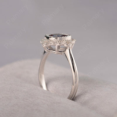 Cushion Cut Bezel Setting Alexandrite Rings - Palmary
