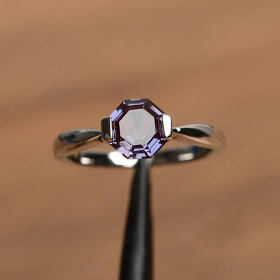 Octagon Cut Alexandrite Rings - Palmary
