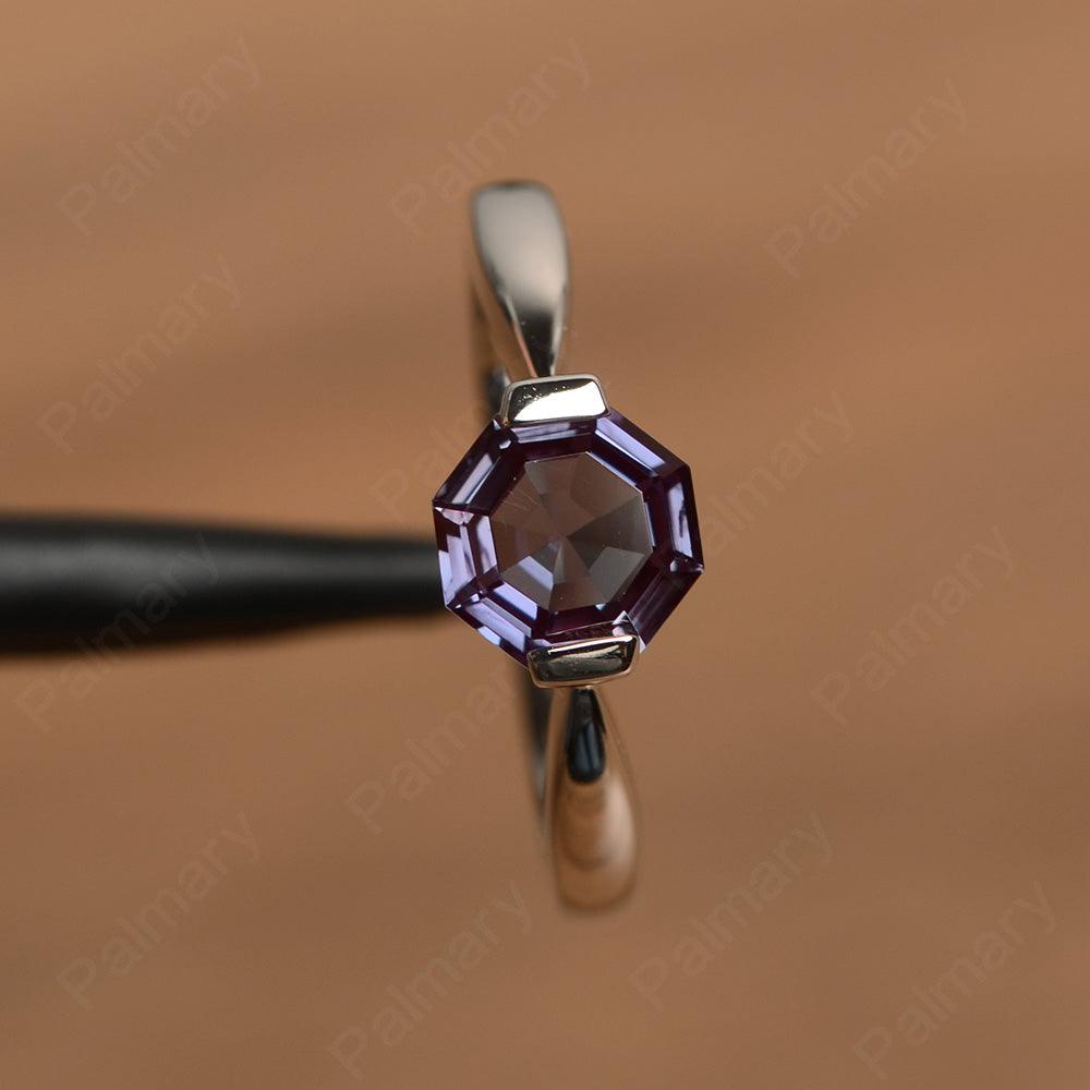 Octagon Cut Alexandrite Rings - Palmary