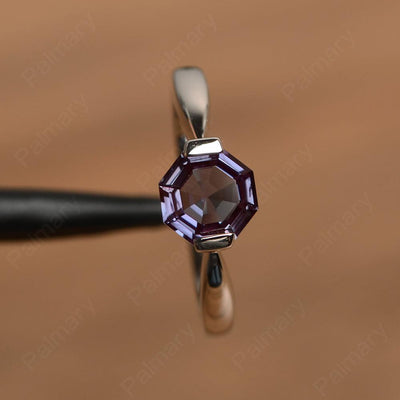 Octagon Cut Alexandrite Rings - Palmary