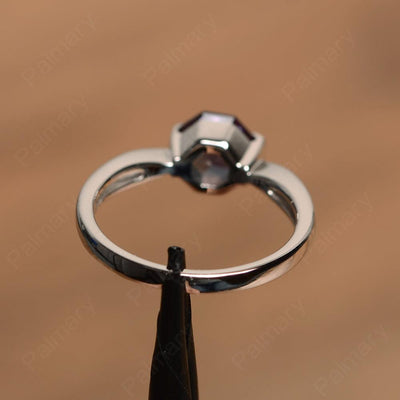 Octagon Cut Alexandrite Rings - Palmary