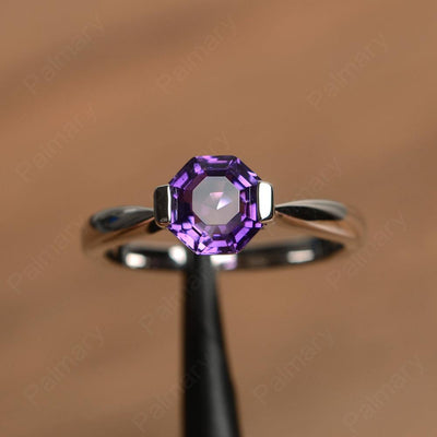 Octagon Cut Amethyst Rings - Palmary