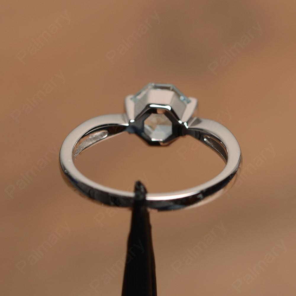Octagon Cut Aquamarine Rings - Palmary