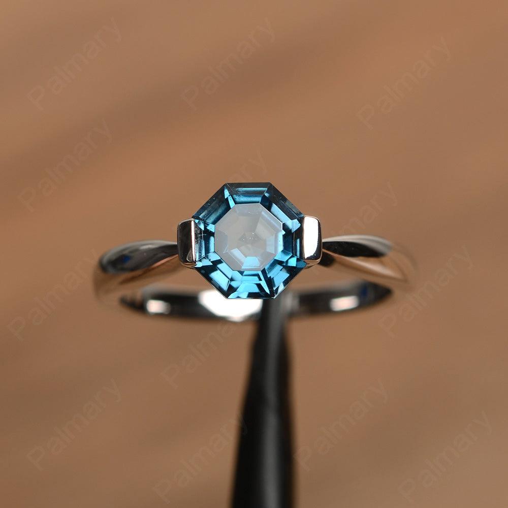 Octagon Cut London Blue Topaz Rings - Palmary