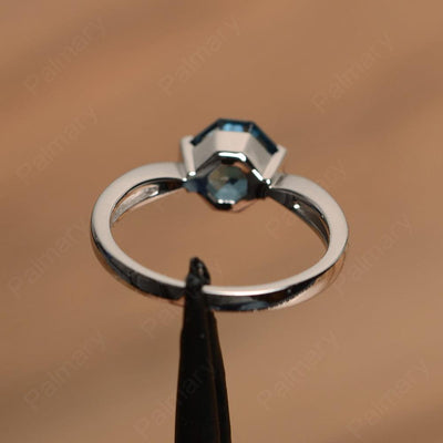 Octagon Cut London Blue Topaz Rings - Palmary