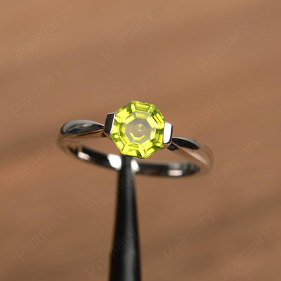 Octagon Cut Peridot Rings - Palmary