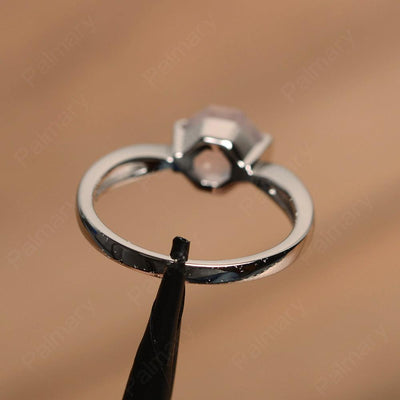 Octagon Cut Rose Quartz Rings - Palmary