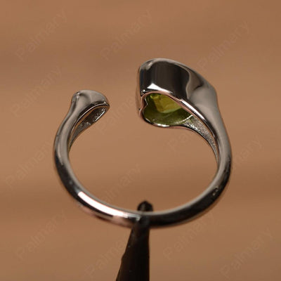 Heart Shaped Peridot Open Rings - Palmary