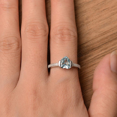 Heart Shaped Aquamarine Engagement Rings - Palmary