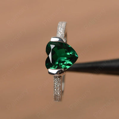 Heart Shaped Emerald Engagement Rings - Palmary