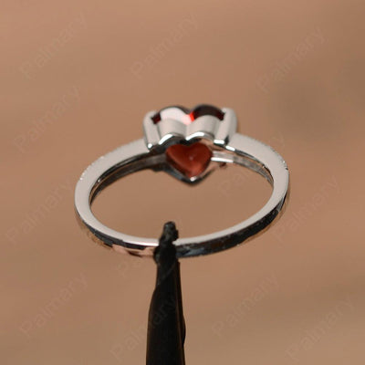 Heart Shaped Garnet Engagement Rings - Palmary