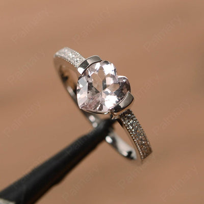 Heart Shaped Morganite Engagement Rings - Palmary