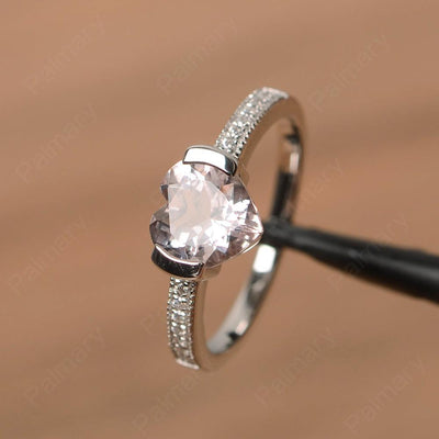 Heart Shaped Morganite Engagement Rings - Palmary
