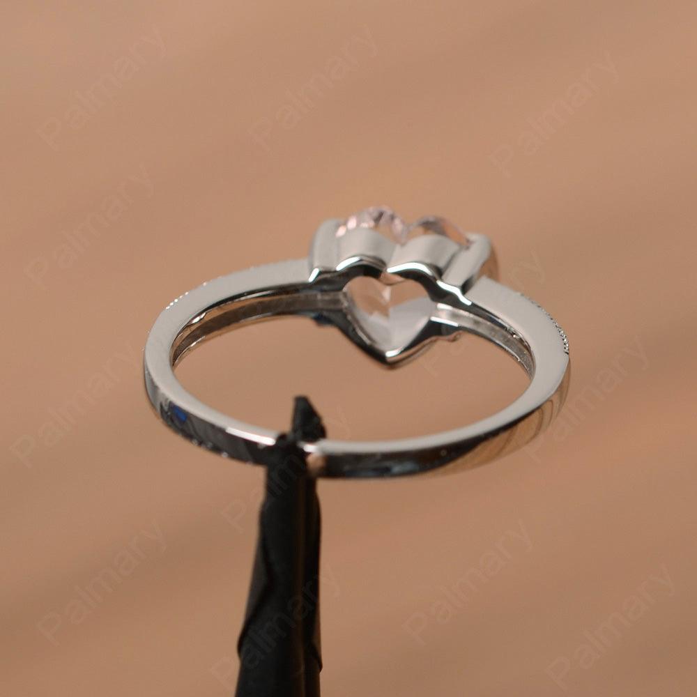 Heart Shaped Morganite Engagement Rings - Palmary