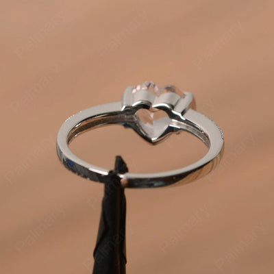 Heart Shaped Morganite Engagement Rings - Palmary