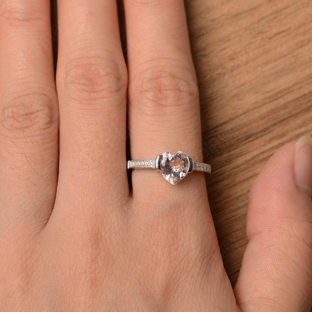 Heart Shaped Morganite Engagement Rings - Palmary