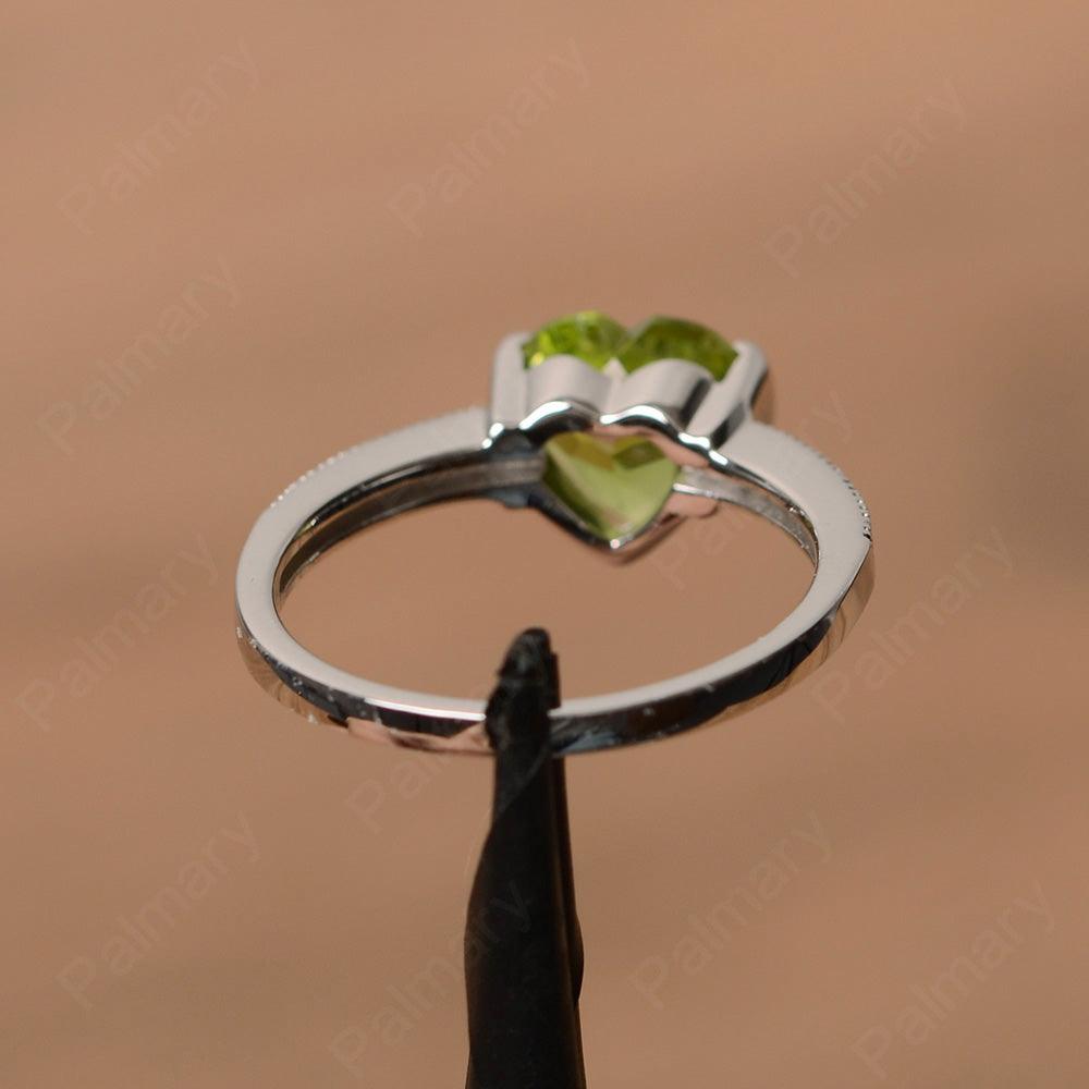 Heart Shaped Peridot Engagement Rings - Palmary