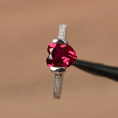 Heart Shaped Ruby Engagement Rings - Palmary