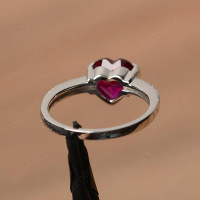 Heart Shaped Ruby Engagement Rings - Palmary
