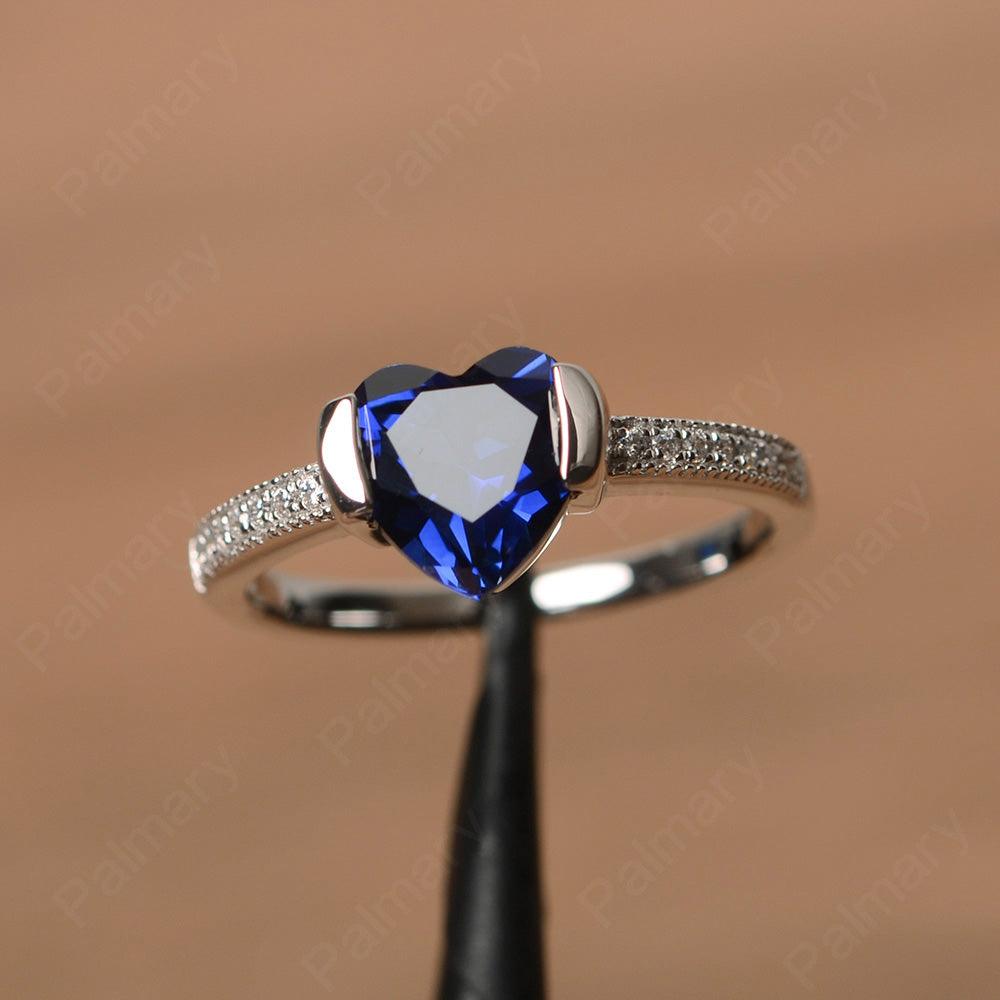 Heart Shaped Sapphire Engagement Rings - Palmary