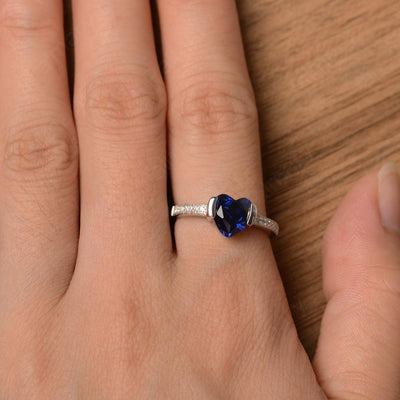 Heart Shaped Sapphire Engagement Rings - Palmary
