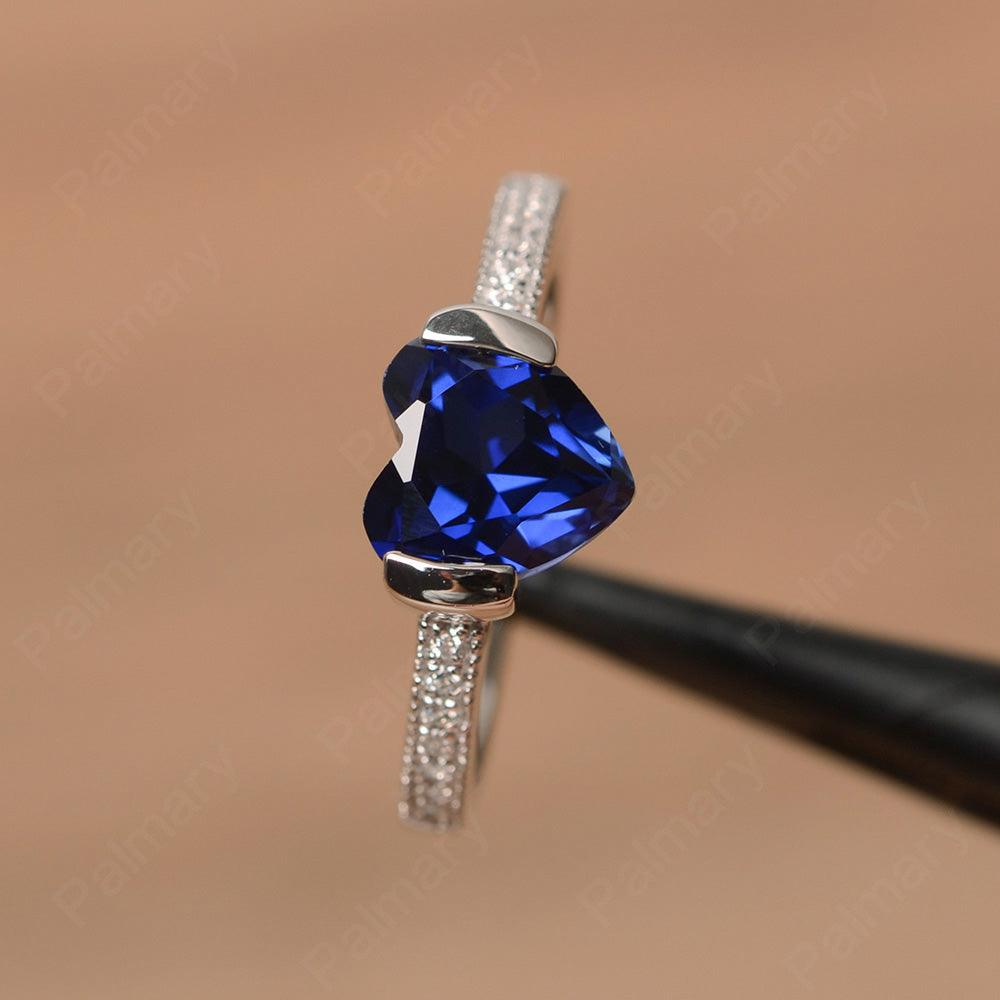 Heart Shaped Sapphire Engagement Rings - Palmary
