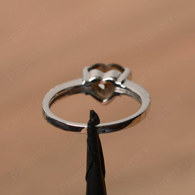 Heart Shaped Smoky Quartz  Engagement Rings - Palmary