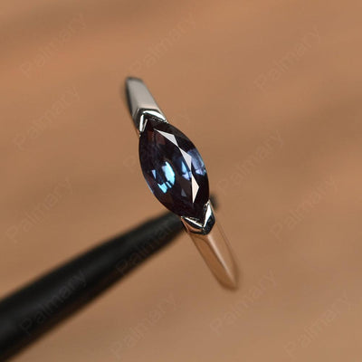 East West Marquise Cut Alexandrite Rings - Palmary