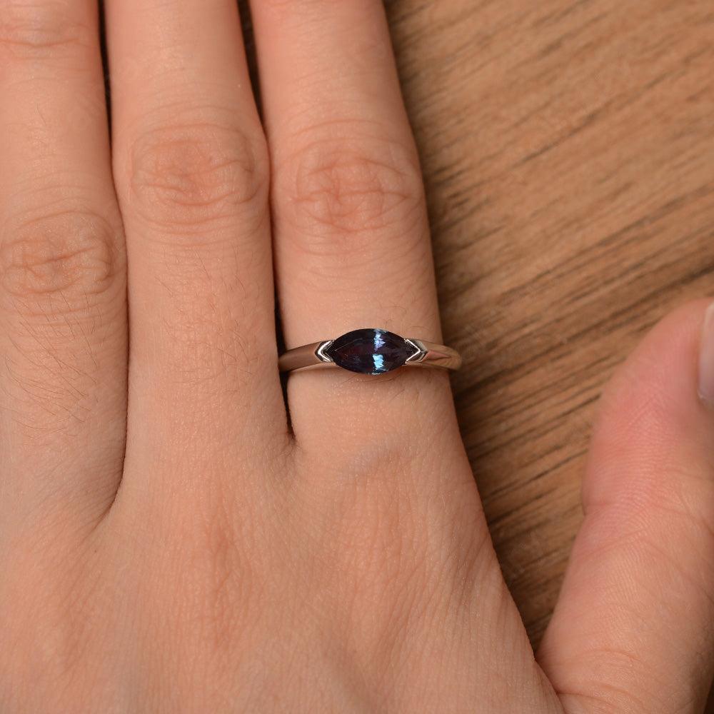 East West Marquise Cut Alexandrite Rings - Palmary