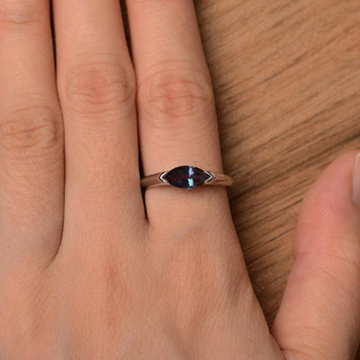 East West Marquise Cut Alexandrite Rings - Palmary