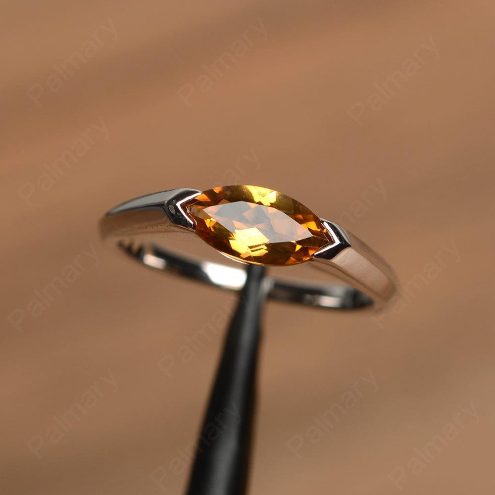 East West Marquise Cut Citrine Rings - Palmary