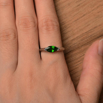 East West Marquise Cut Diopside Rings - Palmary