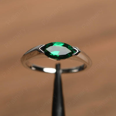 East West Marquise Cut Emerald Rings - Palmary